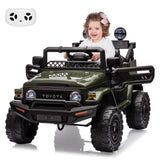 Garvee Ride - P Series: 12V Ride on Car for Kids, Licensed Toyota Ride on Truck, Battery Powered Electric Kids Car with Remote Control, Music, LED Lights, Suspension System, Double Doors, Safety Belt,Ride On Toy - Green
