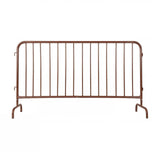 Garvee Interlocking Steel Barricade Heavy Duty Galvanized Metal Crowd Control 5.5 Ft Brown - Brown