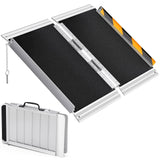 Garvee 3 FT Wheelchair Ramp,Non-Slip Aluminum Folding Wheelchair Ramp,Door Threshold Portable Wheelchair Ramps for Home, Wheel Chair Ramp for Home Steps, Scooter Ramp for Car, Doorways, Curbs, Stairs - Black