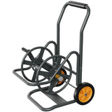 Garvee Garden Hose Reel Cart with Wheels Heavy Duty Metal Construction Outdoor Use 200FT Capacity Black