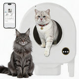 Garvee Self-Cleaning Cat Litter Box Automatic Smart Pet Litter Box Large Capacity Multi-Cat WiFi App Control Safety Sensors - White