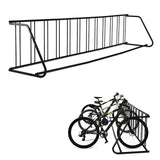 Garvee Single Side 12 Bike Floor Rack 147 Inch Length Freestanding Bicycle Parking Stand Heavy Duty Storage for Garages Streets Yards Bike Events - Black