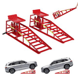Garvee 2 Packs Hydraulic Car Ramps with Wheels and Reflective Sticker, 5Ton, Portable, Steel, Home & Garage Auto Repair, 45x14.2x12.6 inches