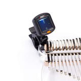 Garvee Rotatable Digital Kalimba Tuner with Clip-On Silicone Protection Multi-Instrument Compatible Beginner-Friendly 360° Display