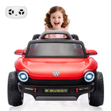 Garvee 12V Kids Ride On Car Licensed Volkswagen Beetle Electric Ride On Toy for Toddlers, 4 Wheeler, Red