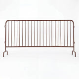 Garvee Interlocking Steel Barricade Heavy Duty Galvanized Metal Crowd Control 8.5 Ft Yellow - Brown