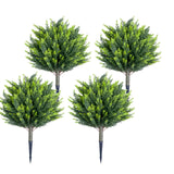 Garvee 4pc Artificial Boxwood Topiary Balls with Ground Spikes - Evergreen, Weatherproof, UV-Resistant PE - Garden, Terrace, Entrance Decor - 4Pc Green Pz-1-245