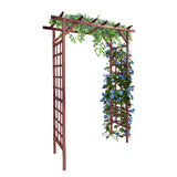 Garvee 85 in Wooden Garden Arbor Solid Fir Wood Trellis for Climbing Plants Wedding Ceremony Decoration Pergola Teak - Teak