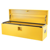 Garvee Truck Bed Tool Box Heavy Duty Steel Toolbox with Hydraulic Lid, Drill-Proof Lock, Universal Mount for Pickup Trucks, Black - Yellow