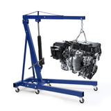 Garvee Engine Hoist Cherry Picker 2T Folding Hydraulic Shop Crane Adjustable Boom Blue
