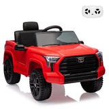 Garvee Licensed Toyota Tundra 12V Electric Ride On Truck Car for Kids, Off-Road Pickup with Remote, Spring Suspension, LED Headlights, 40.94in Length, Multi-Color - Red