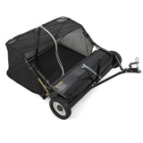 Garvee Tow Behind 48 Inch Lawn Sweeper, Large Capacity Heavy Duty Leaf & Grass Collector with Adjustable Sweeping Height, Dumping Rope Design for Picking Up Debris and Grass - Black