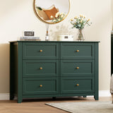 Garvee 6 Drawer Dresser Spacious Drawers Storage Bedroom Furniture - Green