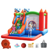 Garvee 5-In-1 Bounce House with Slide Inflatable Bouncy Castle for Kids Indoor Outdoor, Large Size, Multi-Color