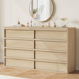 Garvee Nightstand For Bedroom 8 Natural, Compact And Stylish Wooden Bedside Table - Natural