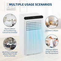Garvee 10000BTUs Portable Air Conditioner, 4-in-1 Portable Air Conditioner & Heater，Quiet Cooling & Heating, Dehumidifier, Fan Modes for Room Up to 450 Sq. Ft, Auto Swing, 24 Timer, White