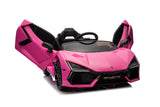 Garvee 12V Licensed Lamborghini Revuelto Ride On Car for Kids, Pink, Battery Powered Sports Car Toy with Bluetooth, USB, Music, Remote Control, Headlight