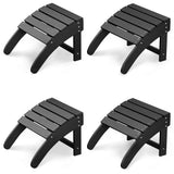 Garvee Ottoman for Adirondack Chair HDPE Footrest Outdoor Weather Resistant 18x18.7x14.1in Black - Black