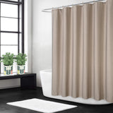Garvee Waterproof Shower Curtain Mildew Resistant Polyester Fabric Bath Curtain for Bathroom with Hooks Light Brown Multiple Sizes - Orange