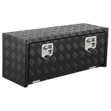 Garvee 30 Inch Underbody Truck Tool Box Aluminum Heavy Duty Waterproof Lock Black 36x18x18 - Black