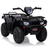Garvee Ride - P Series: 12V Ride on Quad ATV for Kids, Electric Vehicle for Toddlers, High/Low 2.2mph Safety Speed for Child, Forward/Backward,LED Light, Music,USB for Boys Girls Gift- Balck - Black