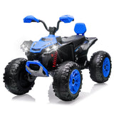 Garvee 24V 2 Seater Electric ATV, Kids Off-Road Vehicle, 14.37" Wheels, Red - Blue
