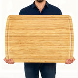 Garvee 30 x 20 Extra Large Bamboo Cutting Board with Juice Groove, Heavy Duty Charcuterie Board for Kitchen, Natural Color