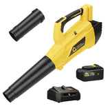 Garvee Electric Leaf Blower with Battery and Charger, Cordless 700CFM 250MPH, 20V Handheld for Lawn Care, Leaves Cleaning, Dust Blowing - Black & Yellow