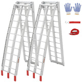 Garvee Aluminum Car Ramps 2-Pack Heavy-Duty 6000 LBS Capacity 60x12 in Silver Non-Foldable Vehicle Loading Ramps - 