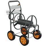Garvee Garden Hose Reel Cart with Wheels, Heavy Duty Metal Hose Cart, Outdoor Use, Holds 300FT 5/8in Hoses, Portable, Weather-Resistant