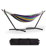 Garvee Double 2 Person Hammock With Space Saving Steel Stand For Indoor Outdoor Use, 450 LBS Capacity, Tropical Colors - Tropical