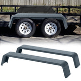 Garvee Trailer Fenders,2 Pack Tandem Axle Trailer Fenders Fit 13"-15" Tires,Heavy Duty Steel Double Axle Trailer Fenders Car Hauler Trailer,Cargo Trailer,Utility Trailer,Landscape Trailer Silver - Silver Gray