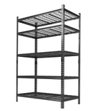 Garvee Garage Shelving 2200 LBS Heavy Duty Adjustable Metal Shelving Unit for Garage Kitchen Pantry Warehouse, 48" W × 24" D × 72" H, Black - Black