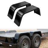 Garvee Trailer Fenders Single Axle Heavy Duty Plate Steel for 14"-16" Wheels Utility Boat Cargo Trailers 32"x13"x9" Black