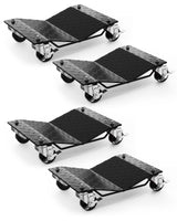 Garvee Car Wheel Dolly Set of 4 Heavy Duty Vehicle Mover with Brakes for Cars, Trucks, Trailers, Motorcycles, Black, 6000 LBS Capacity - Black