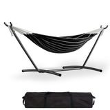 Garvee Double 2 Person Hammock With Space Saving Steel Stand For Garden Camping Beach, 450 LBS Capacity, Onyx - Onyx