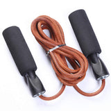 Garvee Heavy Jump Rope with Cowhide Handle Adjustable Length for Gym Training Boys and Girls Weight Loss