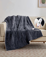 Garvee Heated Throw Blanket Electric Blanket Velvet Soft Cozy Heating Throw 50x60 Grey - Grey