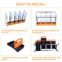 Garvee 2-Tier Chicken Nesting Box, 8 Compartment Metal Laying Boxes with Waterproof Roof, Easy Egg Collection, Durable Galvanized Steel, Spacious Design