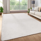 Garvee Shag Area Rugs Ultra Soft Fluffy 9X12 ft White for Bedroom Living Room Dorm Nursery Kids Girls Room Home Decor