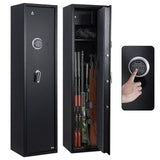 Garvee 6-7 Gun Safe for Rifles & Pistols with Adjustable Rifle Rack & Removable Shelf, Heavy Duty Security Safe for Home Office Closet, Black, 15.7"W x 11.8"D x 57.1"H