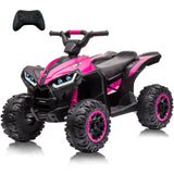Garvee Ride - P Series: 12V Kids Quad ATV 4 Wheeler with Music, LED Lights for Boys & Girls - Pink - Pink