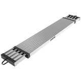 Garvee Aluminum Work Plank with Anti-Slip Texture, Telescoping 9-15 ft, Heavy-Duty 440 Lb Capacity, Portable Ladder Accessory for Indoor & Outdoor Work - Silver