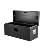 Garvee Black Steel Truck Bed Tool Box Trailer Tongue Box Truck Storage Organizer Tool Chest 24x15x15 Black - Black