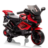 Garvee Kids 6V Ride On Motorcycle With Training Wheels For Toddlers, Red, 30.31" L x 14.96" W x 19.69" H - Red