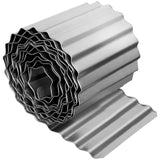 Garvee Corrugated Metal Garden Edging Flexible Durable Steel Modern Wave Design Rust-Resistant Coating For Flower Beds Pathways Black - Sliver