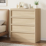 Garvee 4 Drawer Dresser Natural Oak - Bedroom Nightstand, Living Room, Nursery, Entryway, 39in Tall, Large Storage - Natural