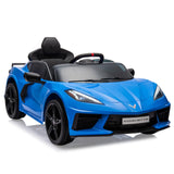 Garvee Ride - P Series: 12V Kids Ride on Car Licensed Corvette Battery Powered Car Toddles Electric Sports Car Toy with Remote Control, Visual Dashboard, LED Lights, Music, Gifts for Boys Girls, Dark Blue - Dark Blue