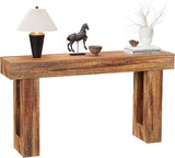 Garvee 63" Long Narrow Rectangular Console Table Farmhouse Wood Entryway Table Hallway Foyer Sofa Table Industrial Rustic Brown - Rusticbrown