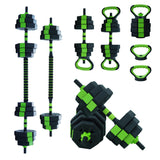 Garvee All-in-One Adjustable Dumbbell Set 33/44 Lbs 4-in-1 Compact Home Gym Equipment Black